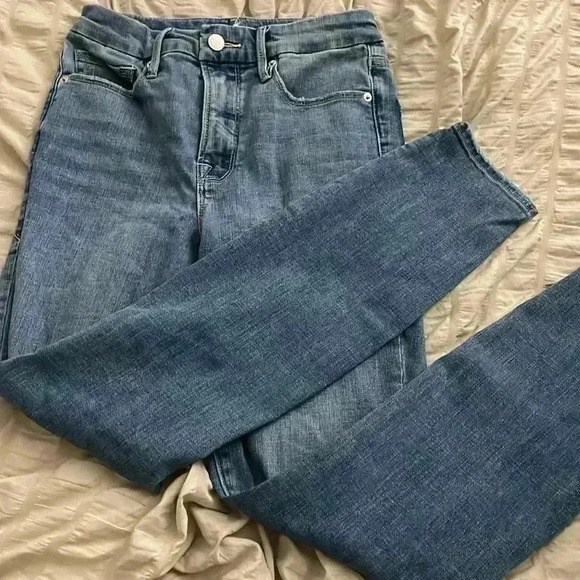 Good American - denim straight jeans - size 0/25 - EUC - Picture 1 of 8